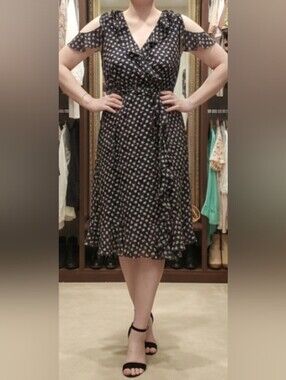 LOFT Black Wrap Dress